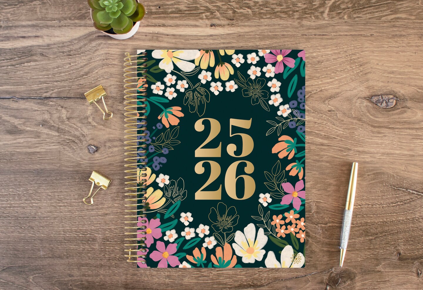 product name is bloom daily planners 2025-26 Soft Cover Planner, 8.5" x 11",  Blooming Wildly