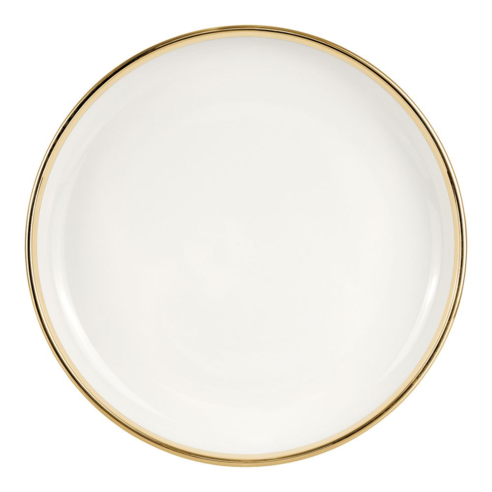 Porcelain Dinnerware Set White and Gold