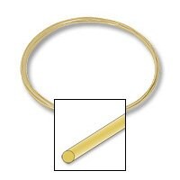 JewelrySupply 14K Yellow Gold Round Wire - 20 Gauge Soft - Professional Jewelry Making Wire