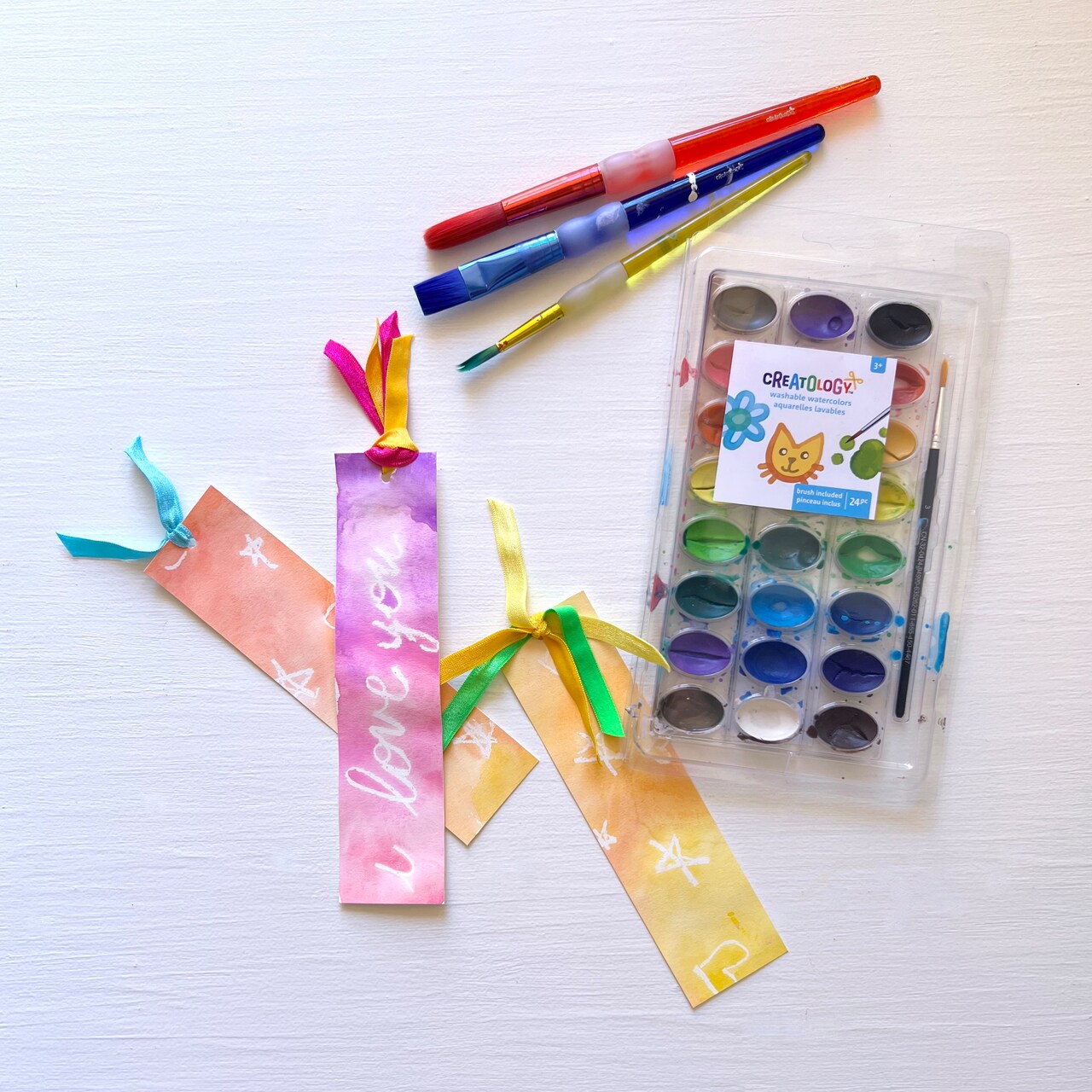 Kids Club: Watercolor Resist Bookmarks