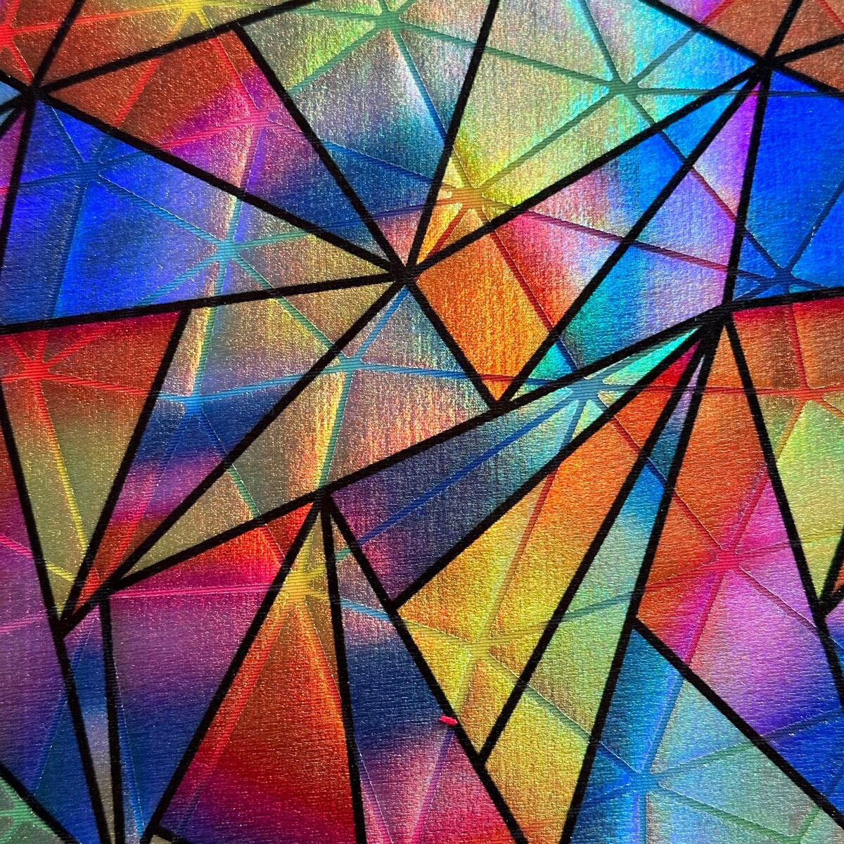 1 Yard Prismatic Hologram Multi-Foil Spandex Fabric for Performance Outfits and Creative Wear 60 Inch Width