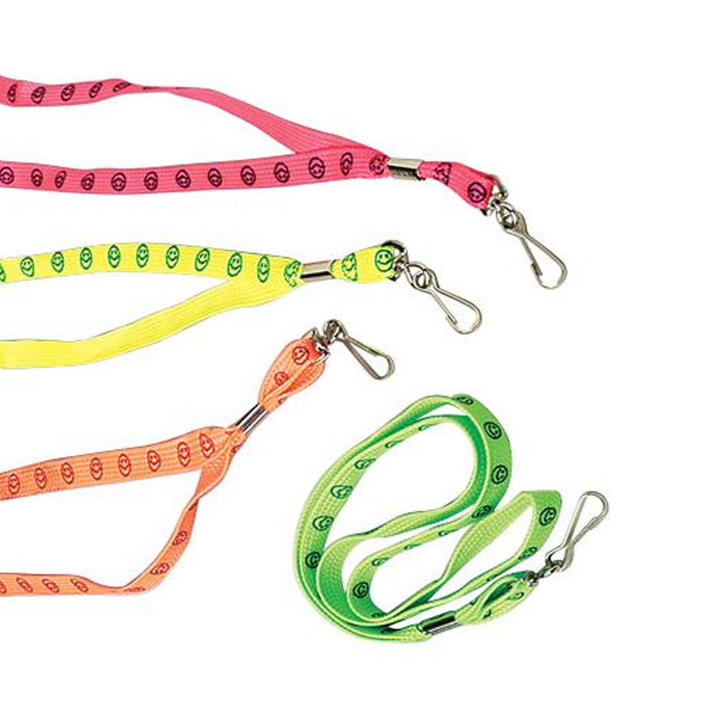 Neon Smile Lanyards Include 12 Units