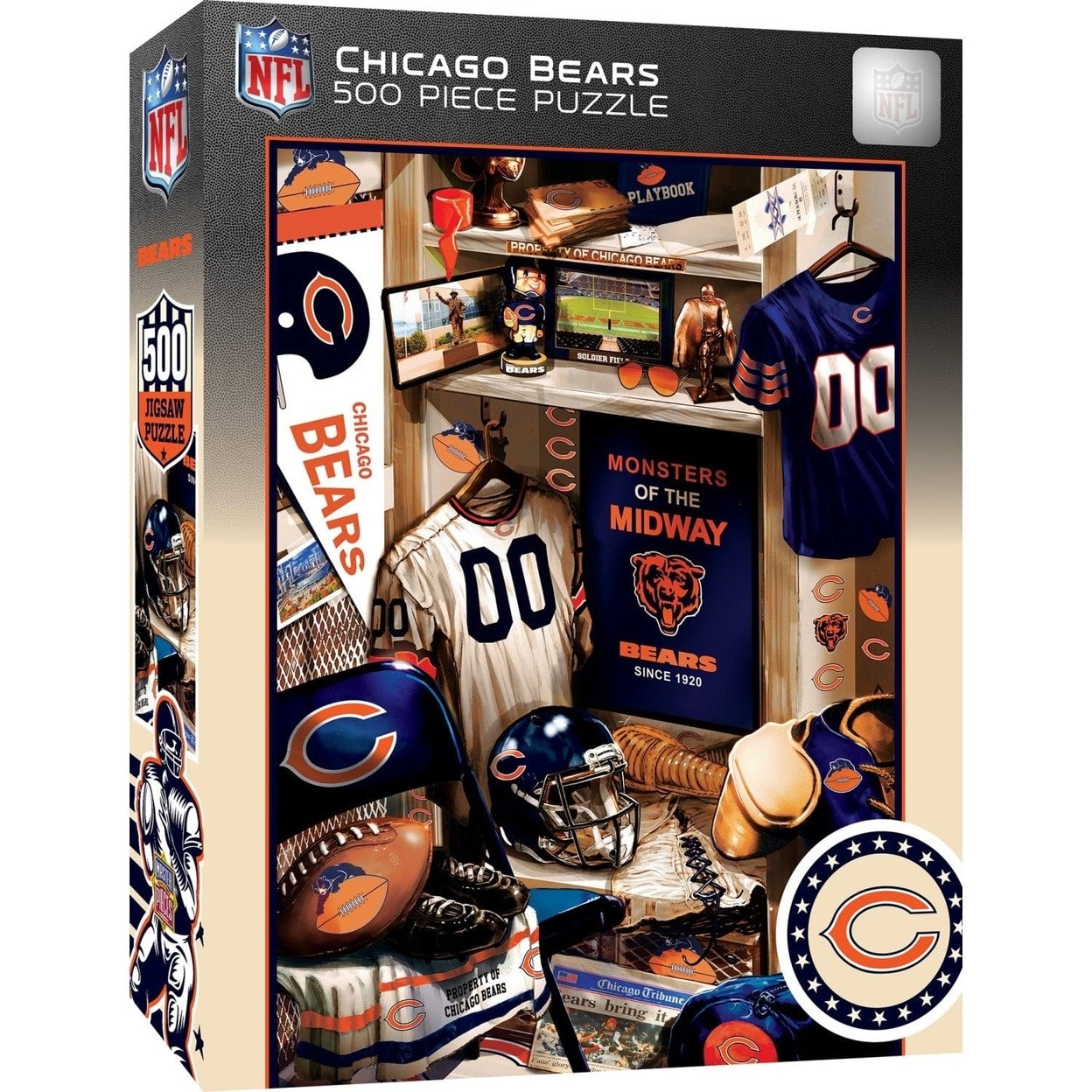 Chicago Bears 500 Piece Jigsaw Puzzle Masterpieces Nfl Sports Team Game