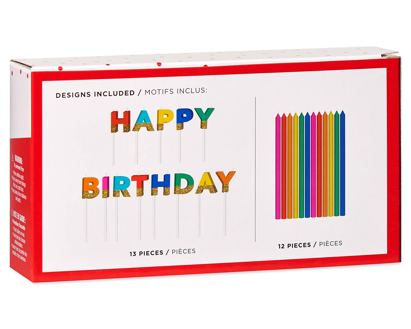 American Greetings Birthday Candles, Multicolored Long Thin &#x26; Happy Birthday Text on Toothpicks (25-Count)