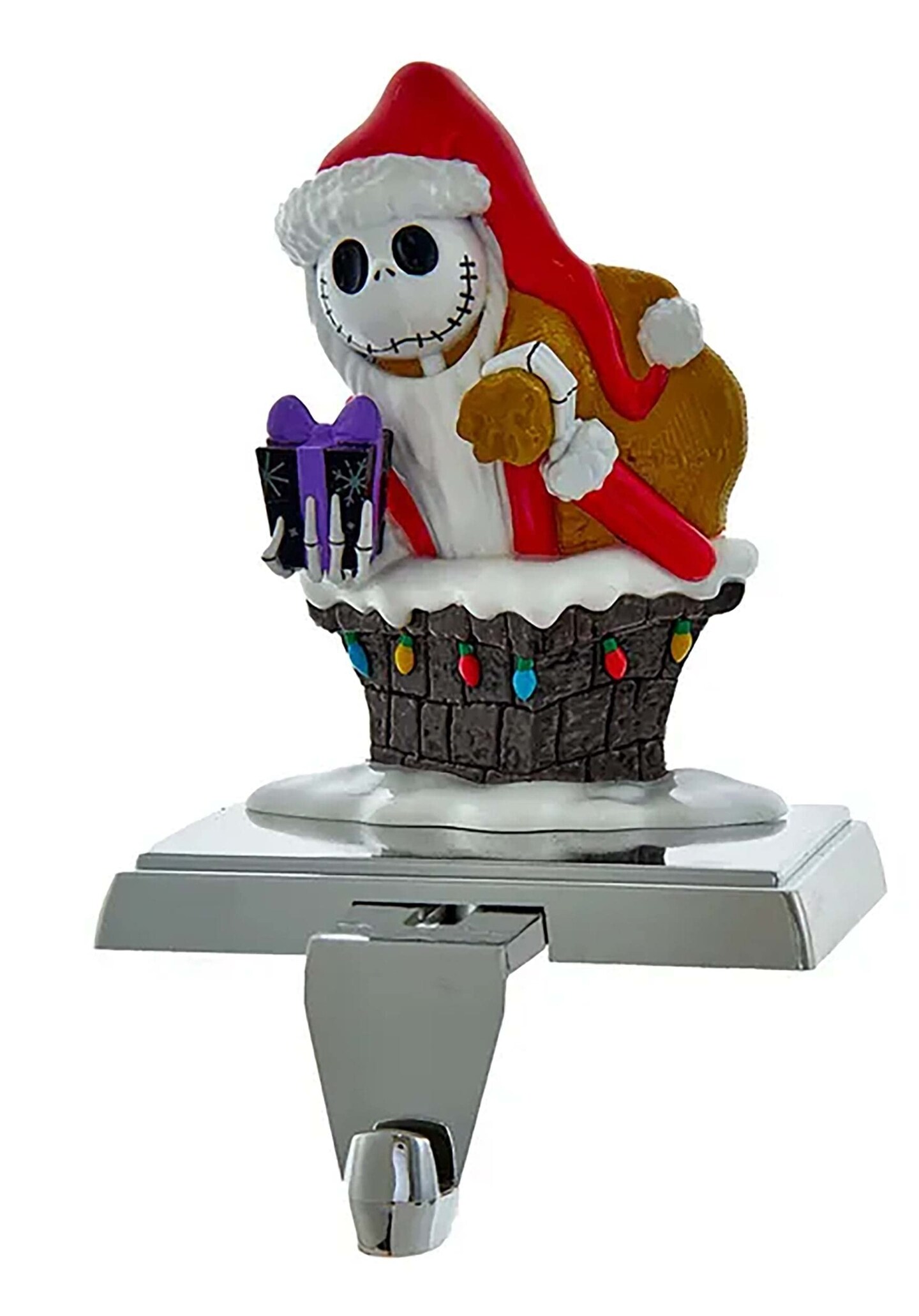 Disney Nightmare Before Christmas Jack in Chimney Stocking Holder, 6.5-Inch, Multi-Colored