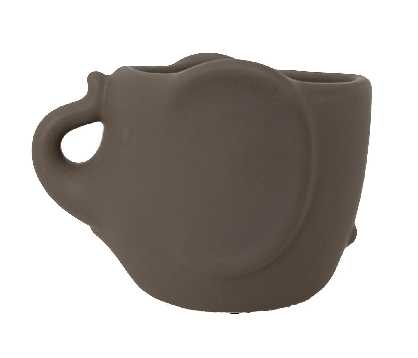 Grey Elephant Ceramic Animal Pot - 6&#x22; x 4&#x22; - NEW