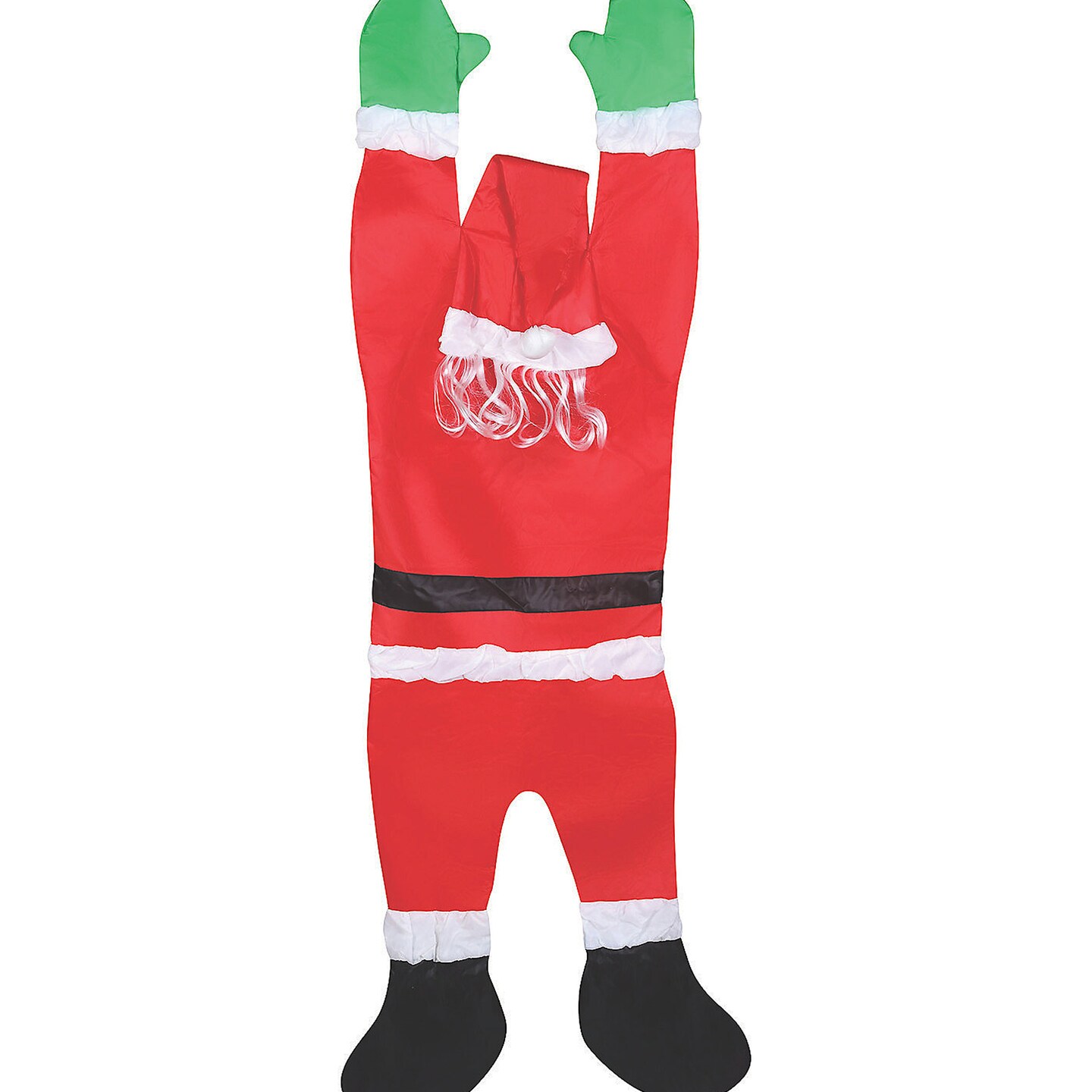 Santa Hanging From Gutter