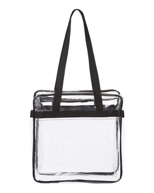 Clear Tote with Zippered Top