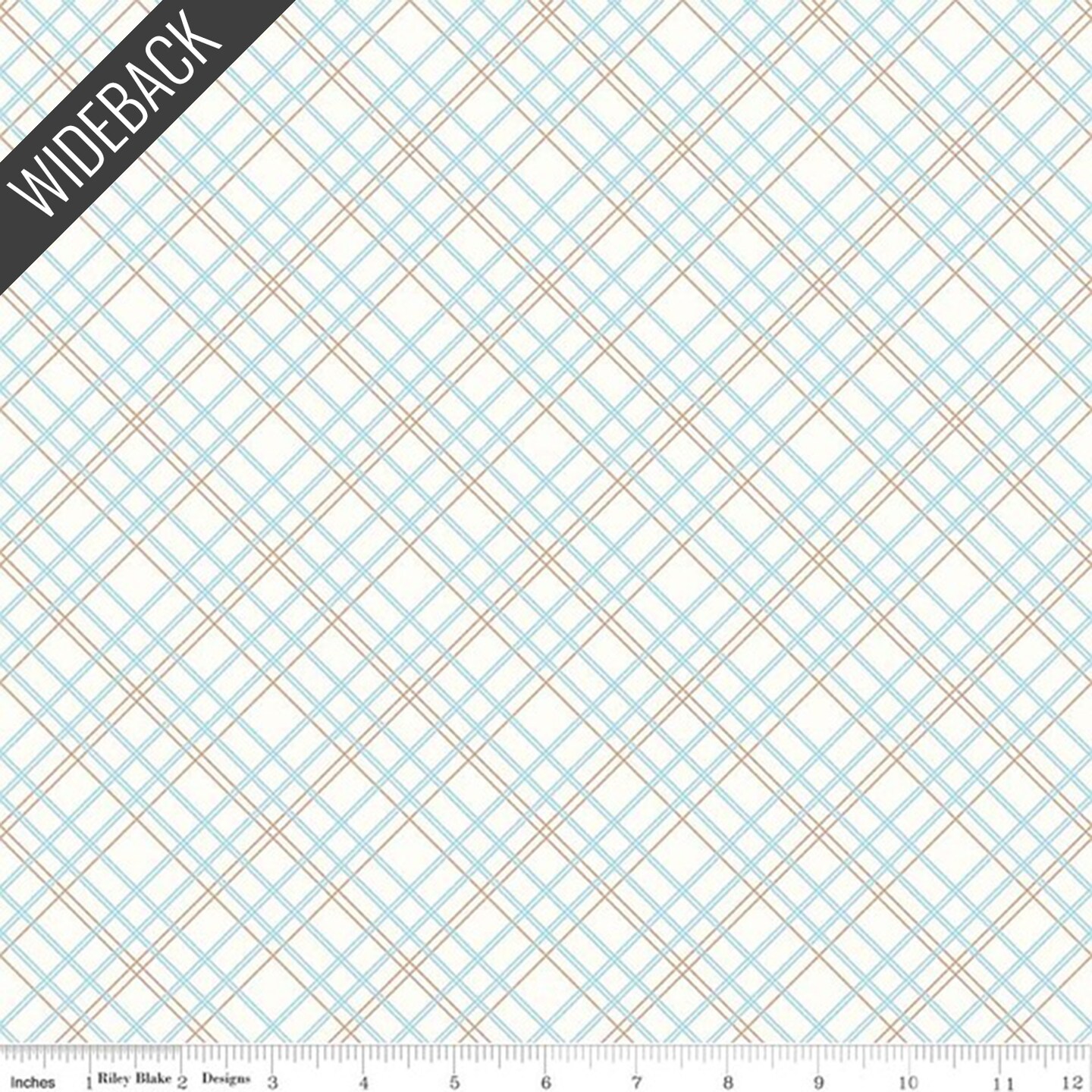 Plaids Wideback (108 Inch) in Aqua (wb6422-aqua) | Bee Plaids | Lori Holt | Riley Blake