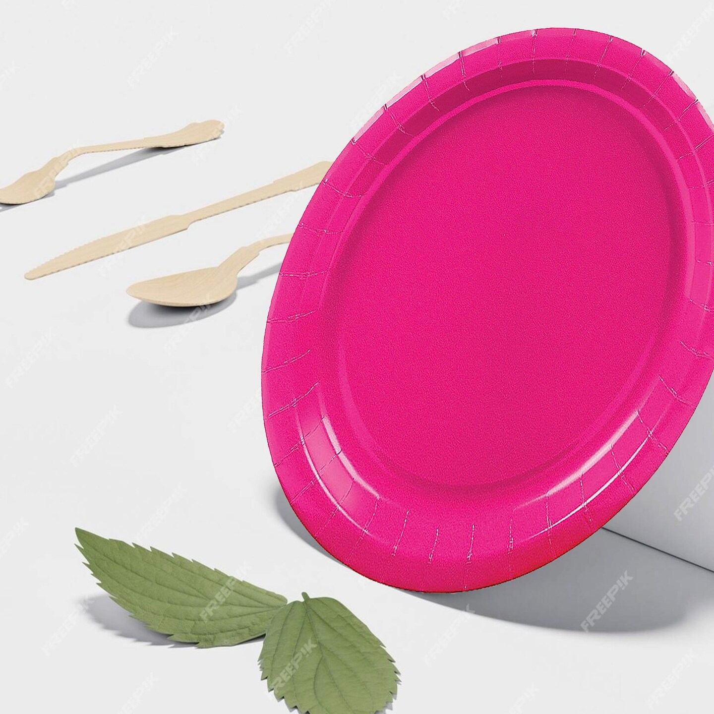 24 Ct. Hot Pink Paper Dinner Plates 9" Round Bright & Sturdy Disposable Plates for Parties