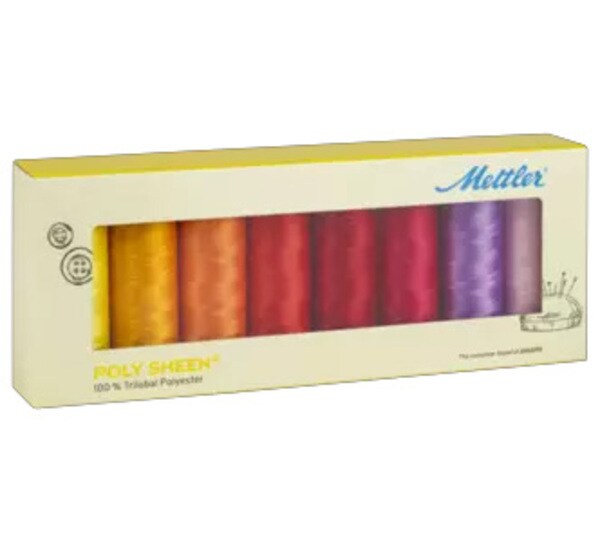 Mettler Poly Sheen Floral Thread Set by Mettler | (8 40wt Polyester Small Spools)