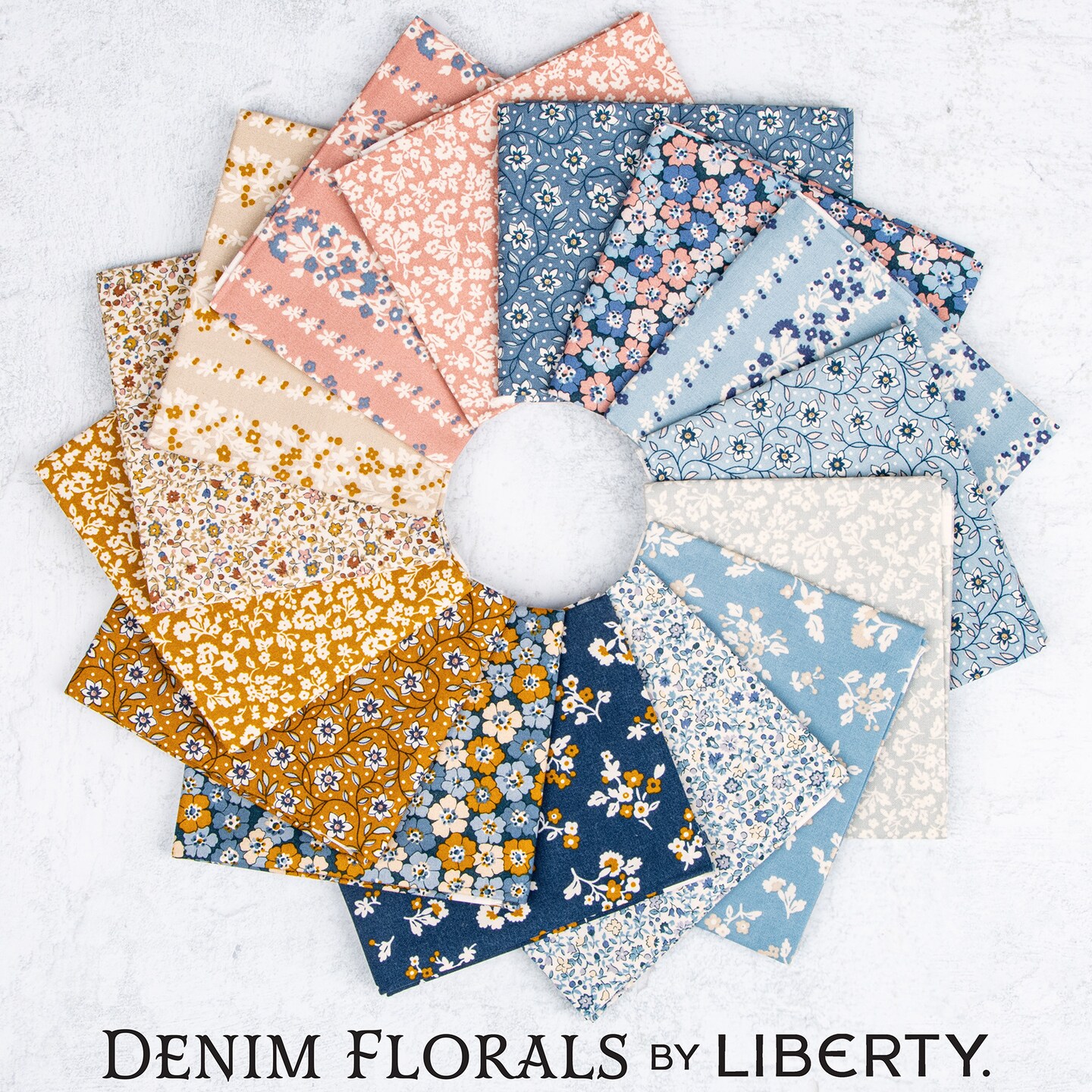 Spring Flourish in B (01667405b) | Denim Florals | Liberty Fabrics | Riley Blake