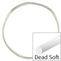 JewelrySupply Slerling Silver Round Wire 20 Gauge Dead Soft (Sold by The Foot)