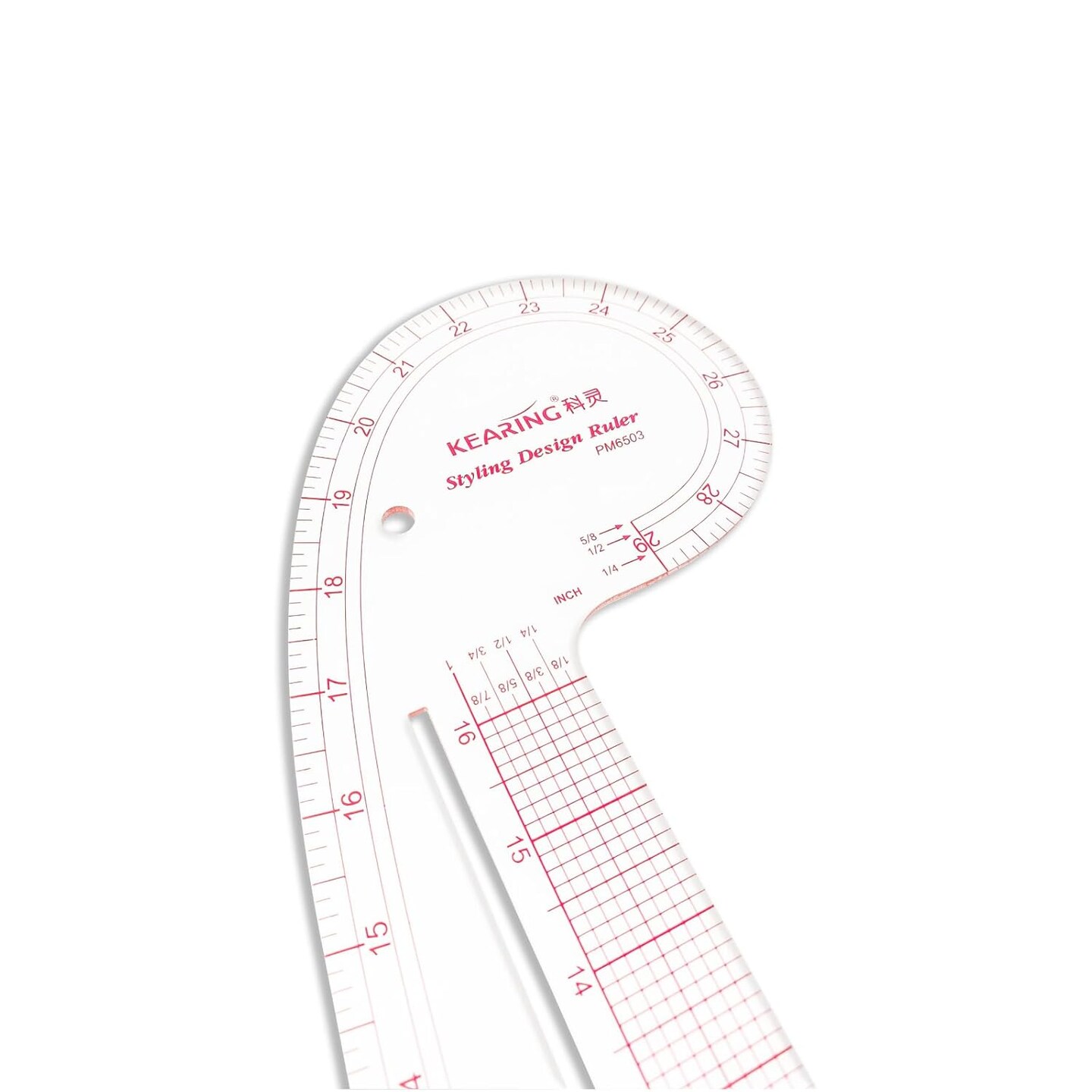 Kearing® 4-in-1 Clear Acrylic French Curve Ruler for Sewing, Pattern Making, Quilting, Fashion Design & Dressmaking