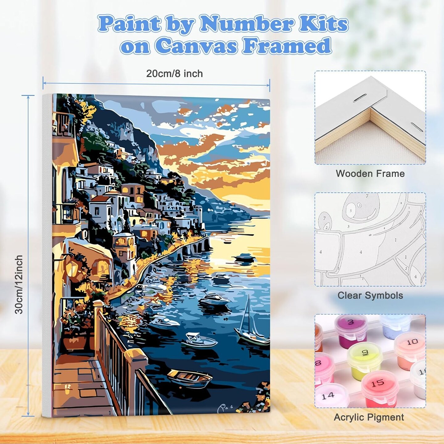 Paint by Number Kit for Adults Beginners Framed