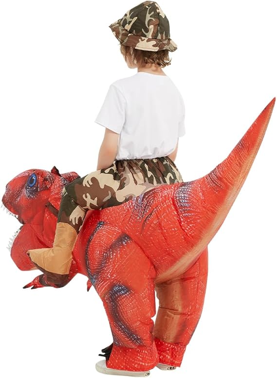 GOOSH Inflatable Dinosaur Halloween Costume Riding T Rex for Kids and Adults