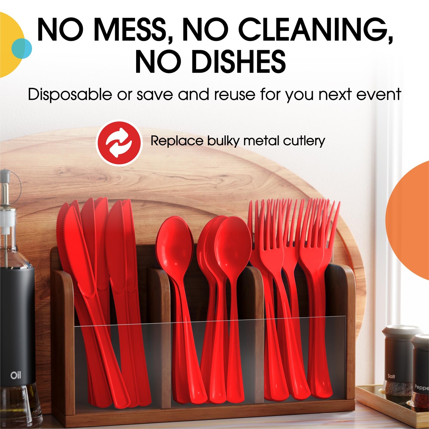 Exquisite Polished Plastic Silverware &#x2013; 150 Pcs Heavy Duty Cutlery Set &#x2013; 50 Each of Forks, Knives &#x26; Spoons &#x2013; Disposable Utensil Set for Parties, Events &#x26; Catering &#x2013; Flatware Set by Party Solids