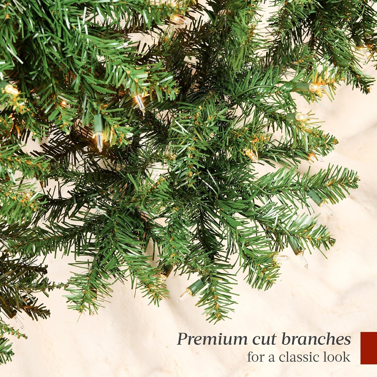 Pre Lit Douglas Fir Christmas Tree, Full Artificial Fir with 700 Warm White Lights, Sturdy Metal Stand for Indoor Decoration