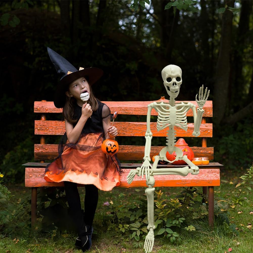2PCS Halloween Posable Skeletons