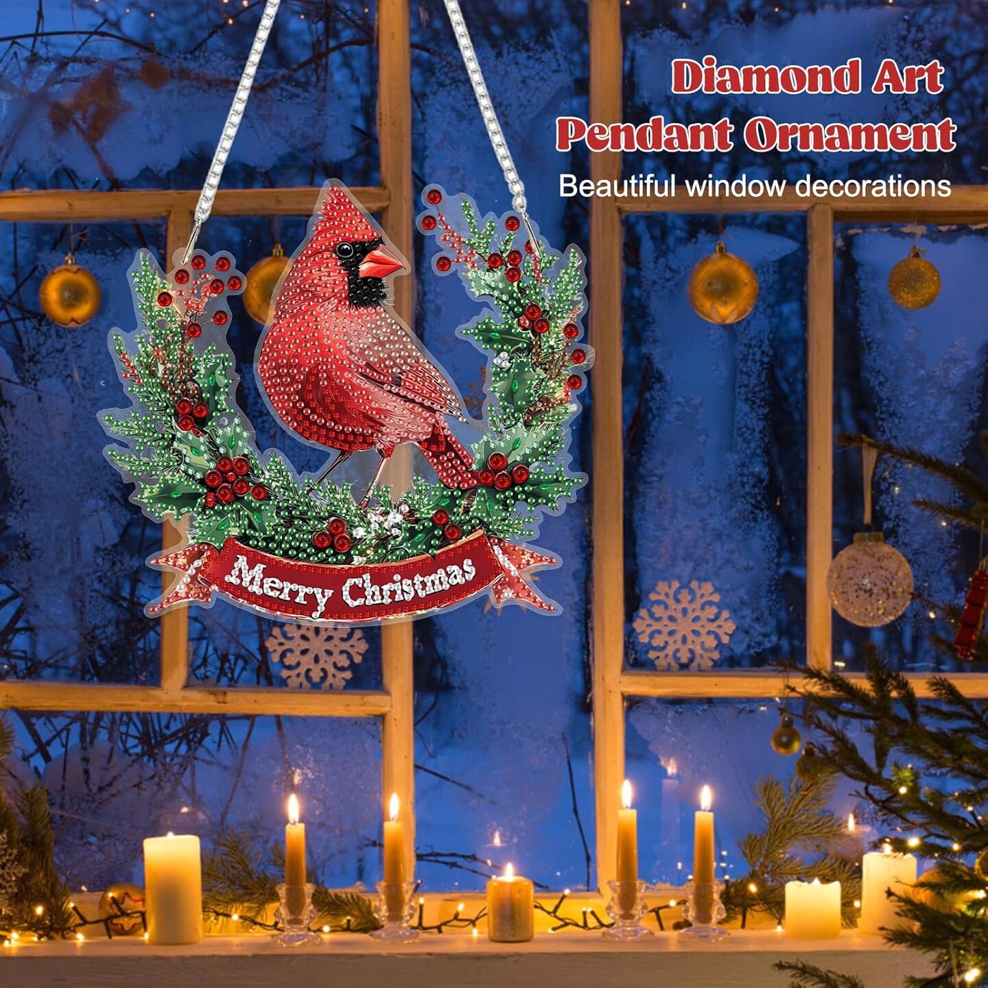 Christmas Bird Hanging Diamond Painting Kit
