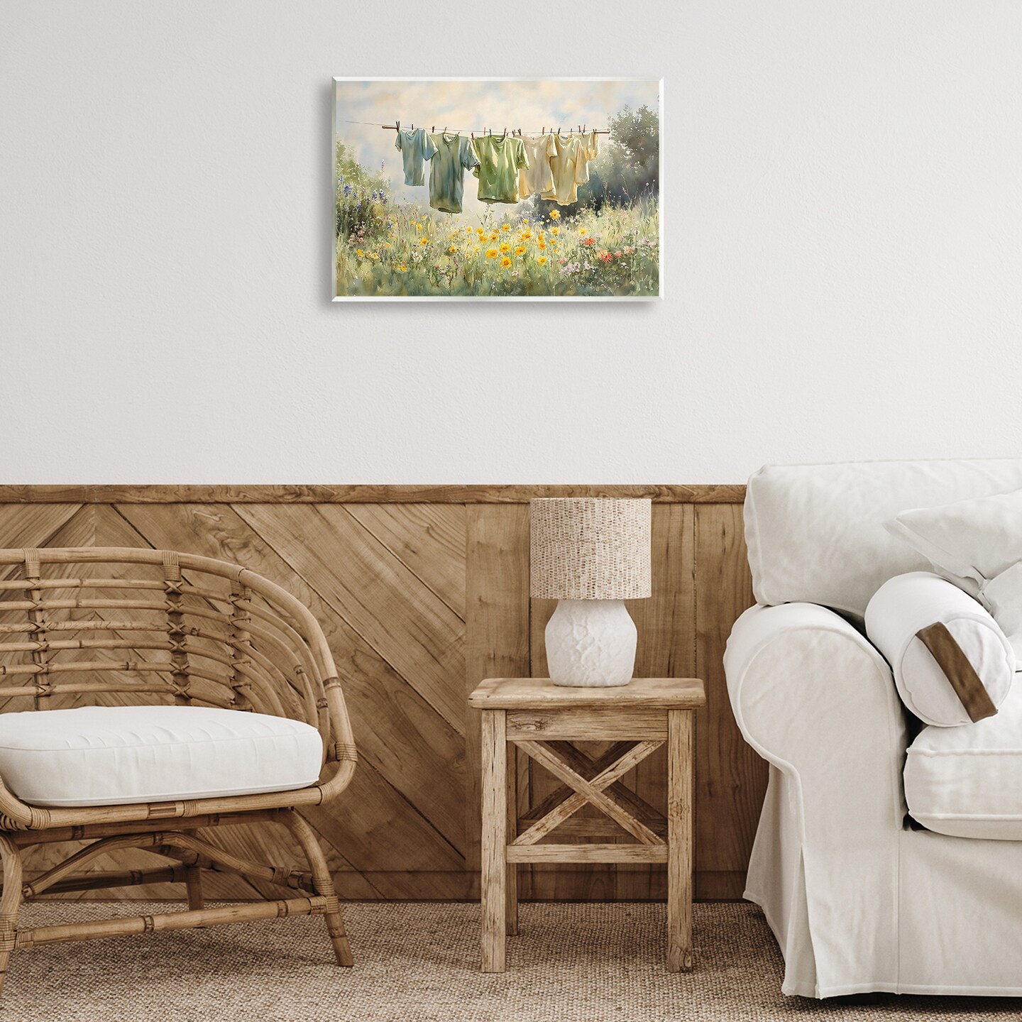 Stupell Industries Wildflower & Backyard Laundry Wall Plaque Art, design by Creative Studio