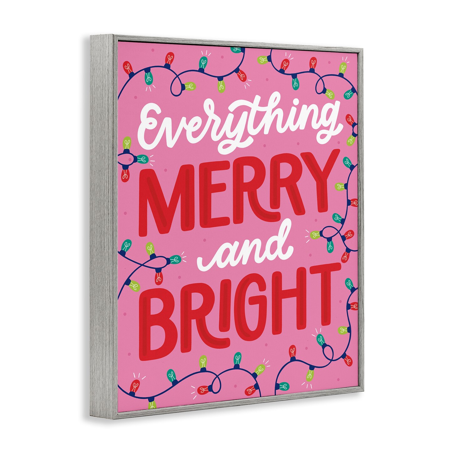 Stupell Industries Everything Merry and Bright Framed Giclee By