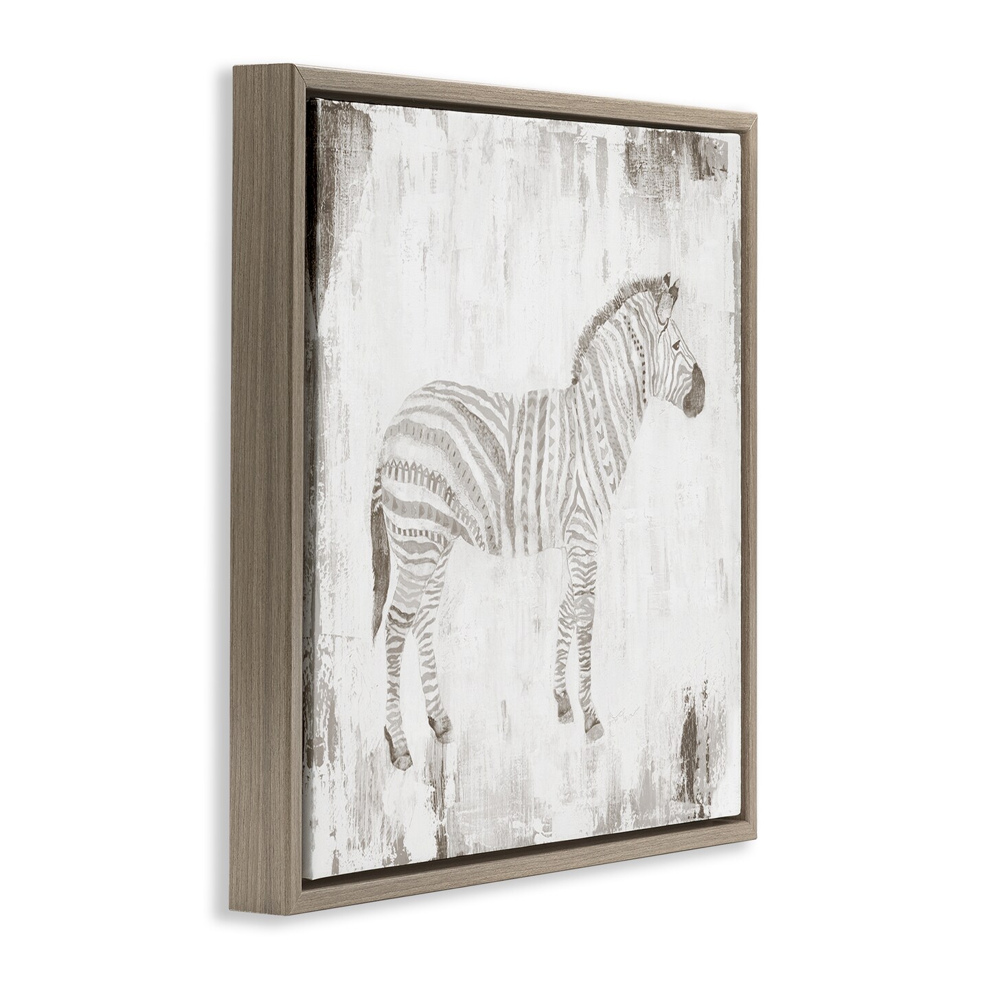 Stupell Industries Boho Striped Zebra Floating Frame By Janet Tava
