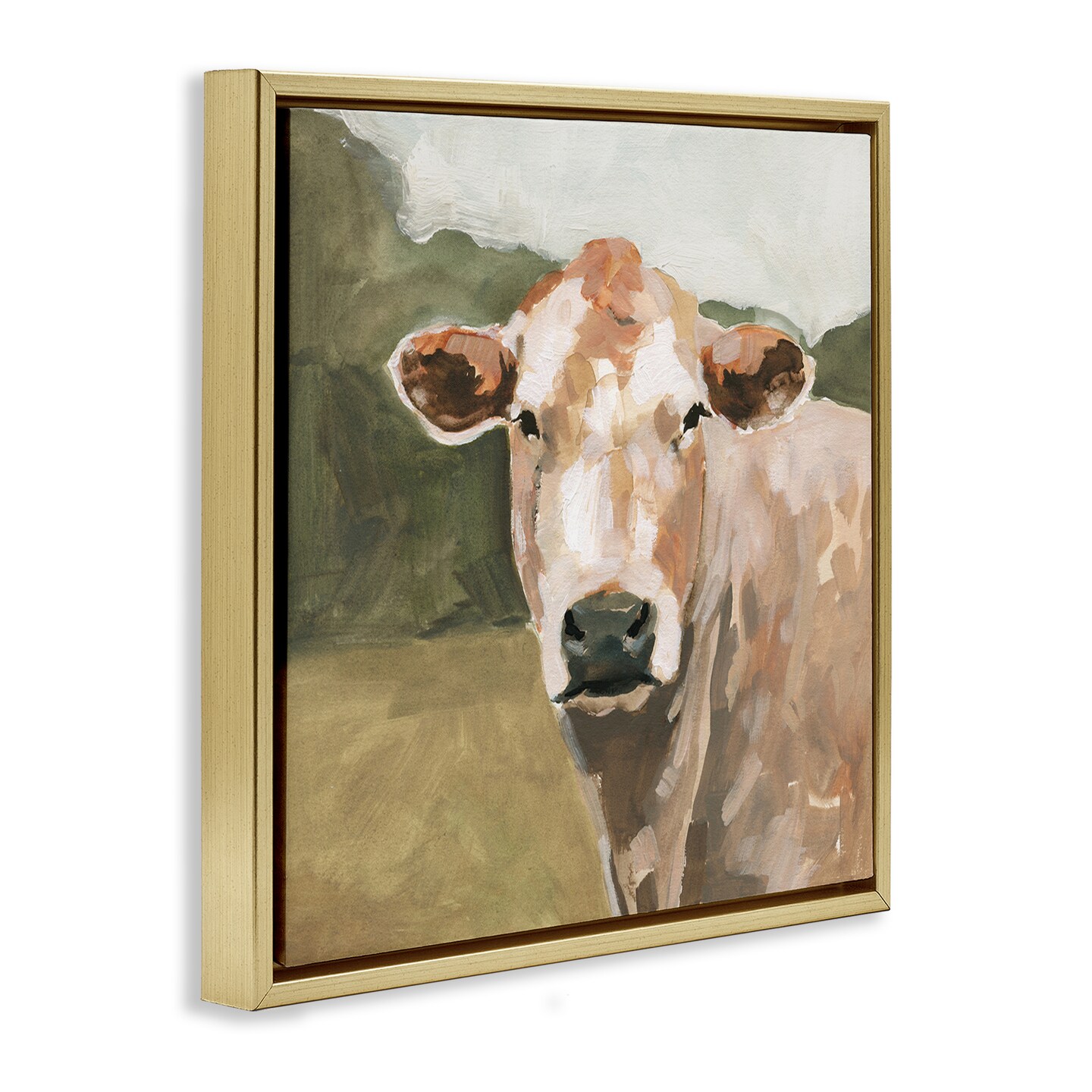 Stupell Industries Soft Beige Cattle Gazing Floating Frame By Victoria Barnes