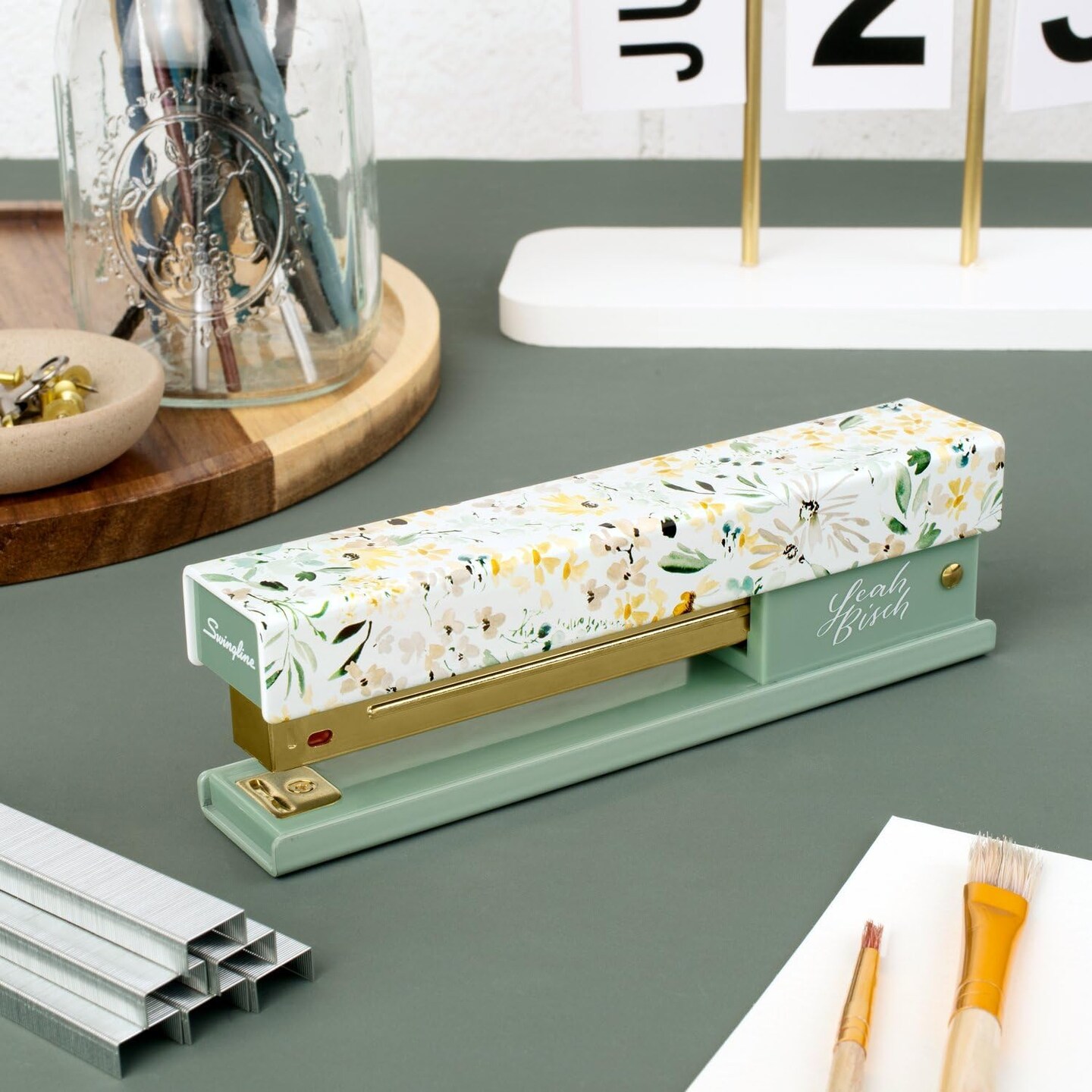 Stapler, 20 Sheet Capacity, Full Strip, Wildflowers, Colorful Fashion Design (S700034)