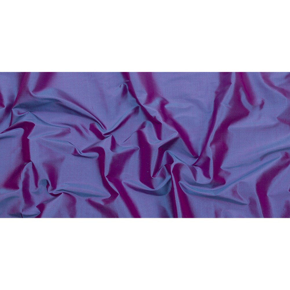 1 Yard Silk Shantung Iridescent Country Blue and Fuchsia Shantung Collection