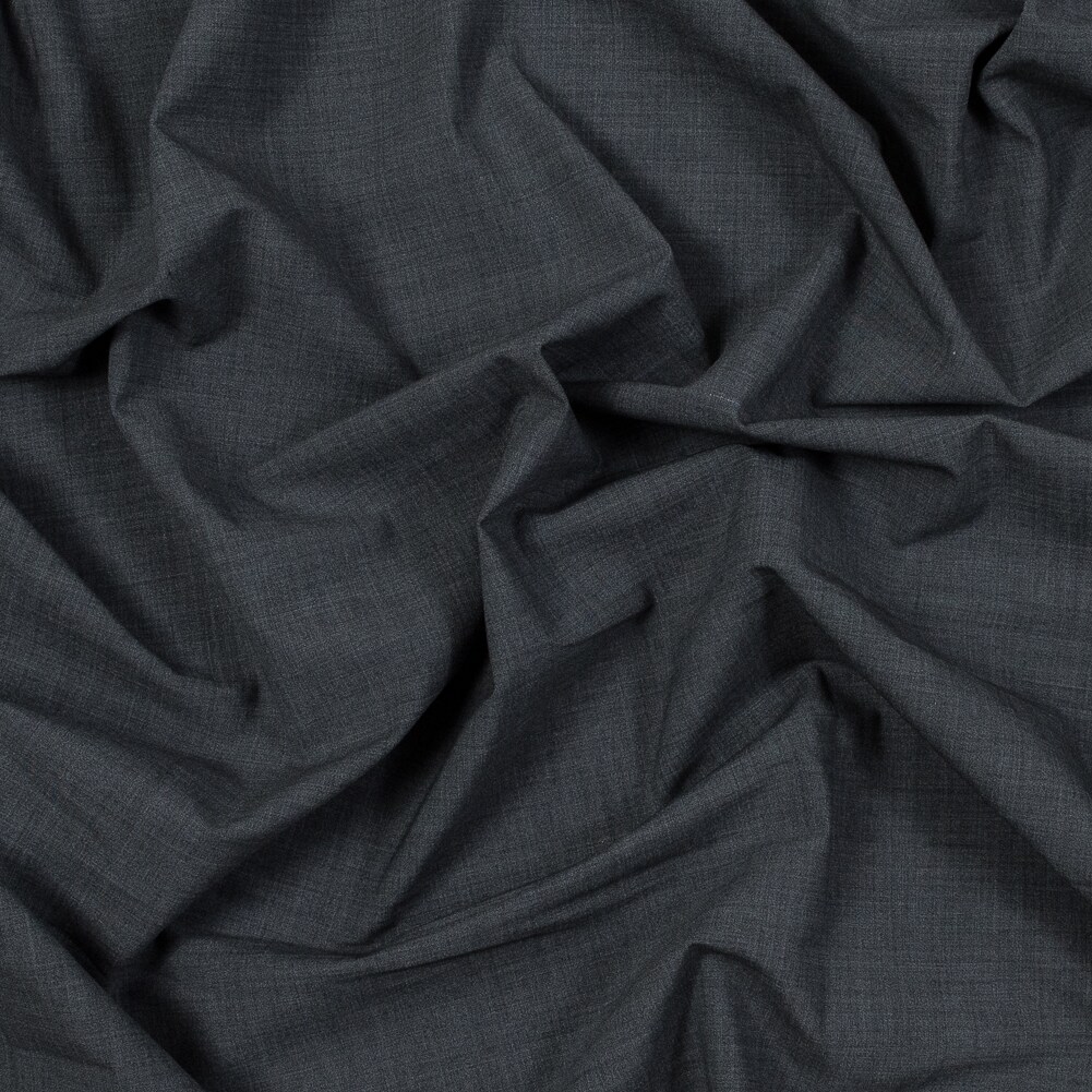1 Yard Heathered Cool Gray Stretch Wool Suiting Fabric Crisp Flowing 60 inch Width