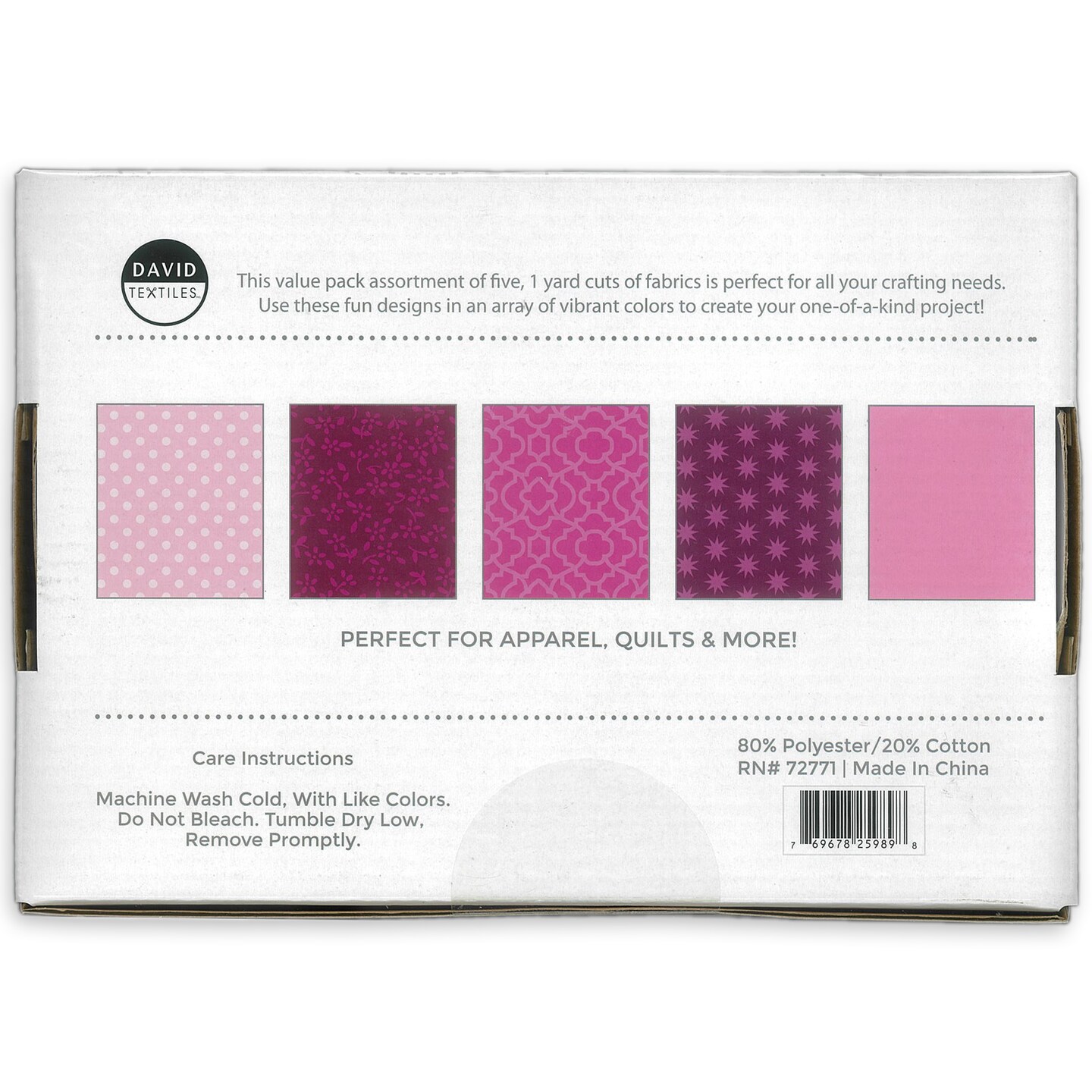 DAVID TEXTILES CREATIVE CUTS POLY COTTON 5 YD ASST