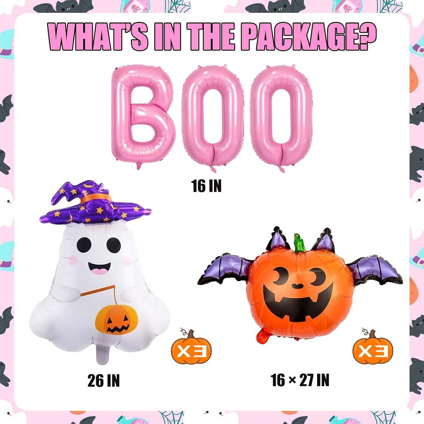 Halloween Foil Balloons Decorations (Purple)
