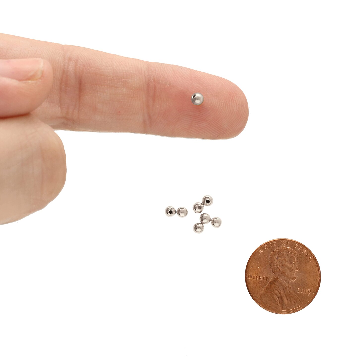 The Beadsmith Memory Wire End Caps – Round, Half Drilled Bead – 3mm, 144 Pieces Per Bag, Silver Plated – End Cap for Making Memory Wire Jewelry, Bracelets, Rings and Necklaces