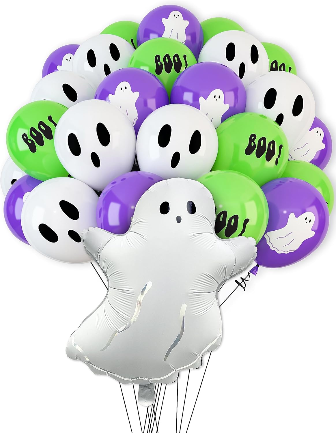 Ghost Foil Balloons (Ghost Latex + Ghost Foil Balloons)