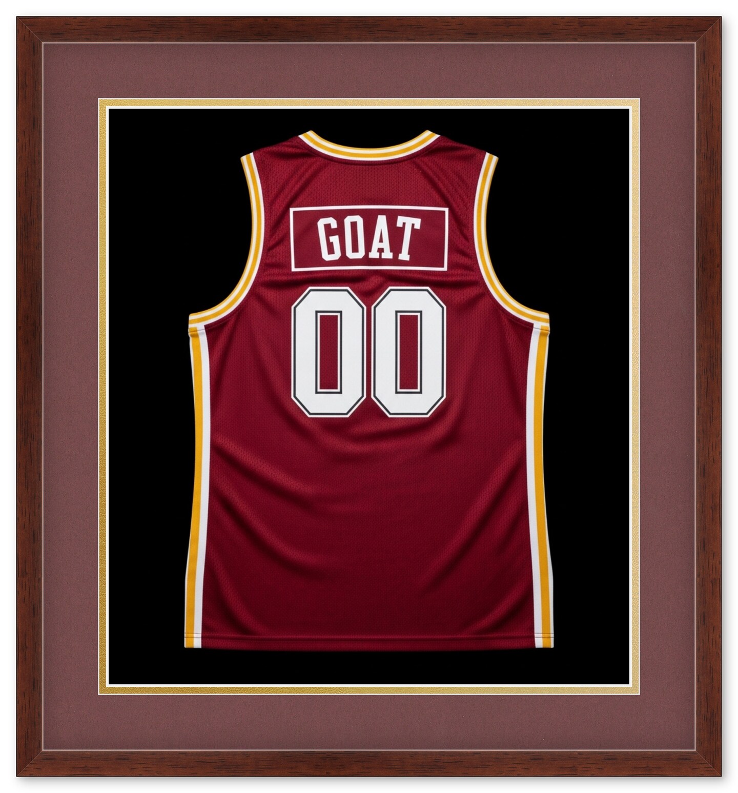 CustomPictureFrames.com Solid Wood Jersey Shadow Box Frame - Rich Walnut - Sizes 26x28 - Wall Display With Double Mat Made in the USA