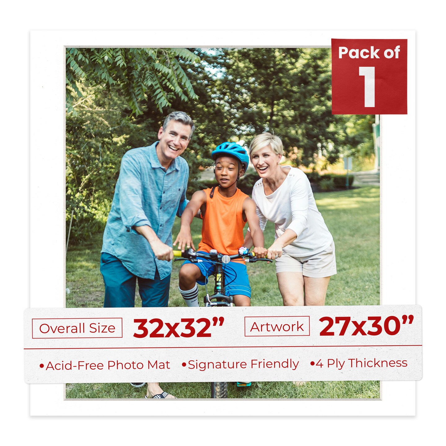 White Suede Mat Board for 32x32 Frames - Fits 27x30 Photos, Color ...