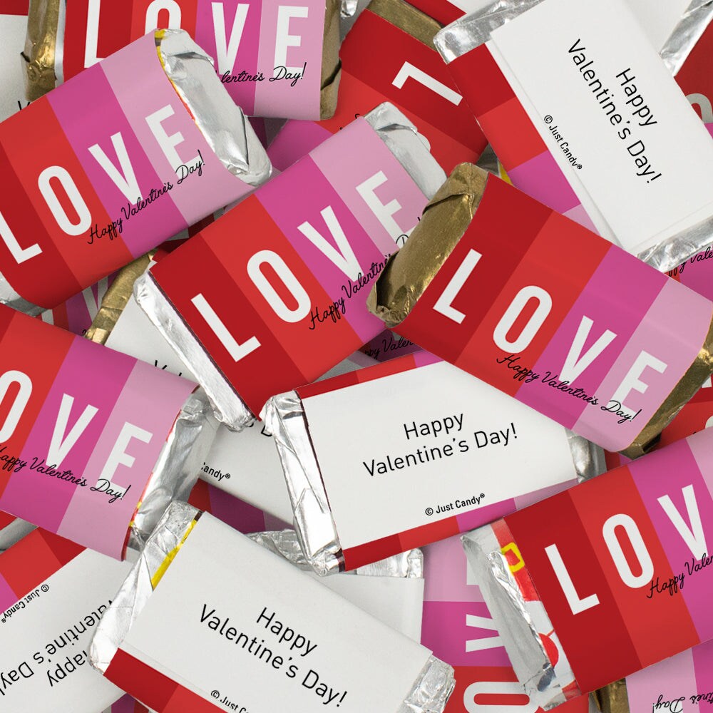 136 Pcs Valentine's Day Candy Favors Hershey's Miniatures Chocolate - Love