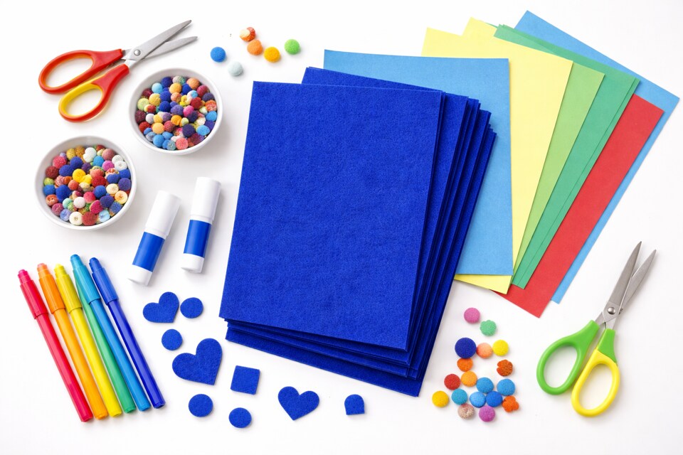 Premium Felt Sheets – 22 Vibrant Colors for Crafts, DIY, and School Projects