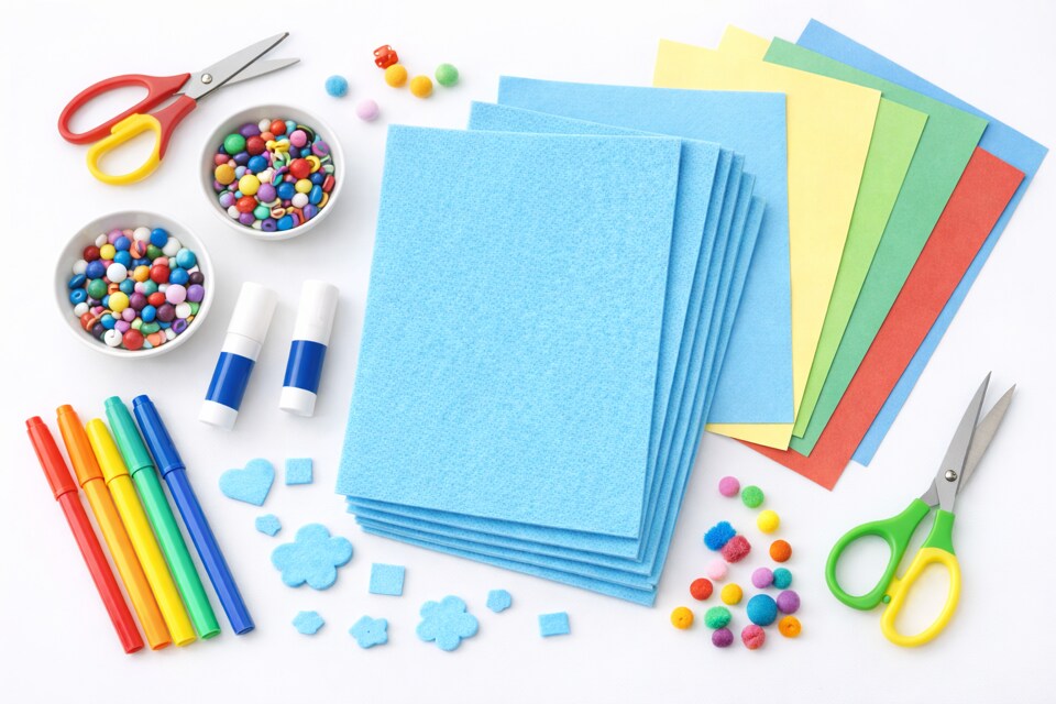Premium Felt Sheets – 22 Vibrant Colors for Crafts, DIY, and School Projects