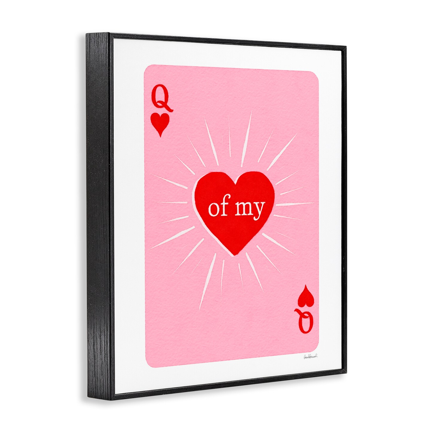 Stupell Industries Queen Of My Heart Card Framed Giclee, design by Amanda Greenwood