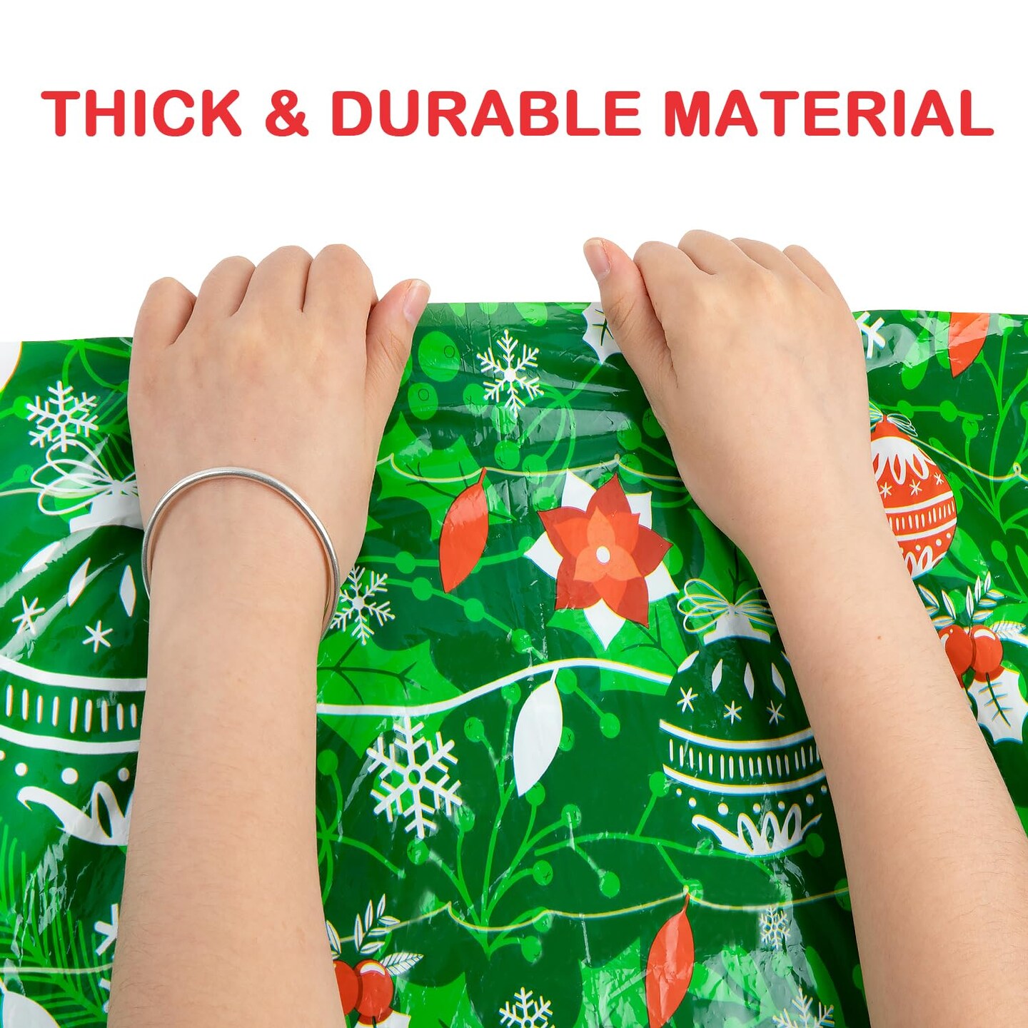 3pcs Large Christmas Gift Bags 36"x36" Holiday Gift Wrap Jumbo Christmas Bags for Gifts Giant Sacks for Presents Big Xmas Plastic Gift Bags