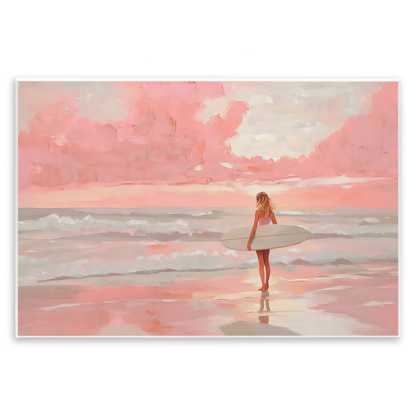Stupell Industries Pink Sky Surfer Wall Plaque, design by LSR Design Studio