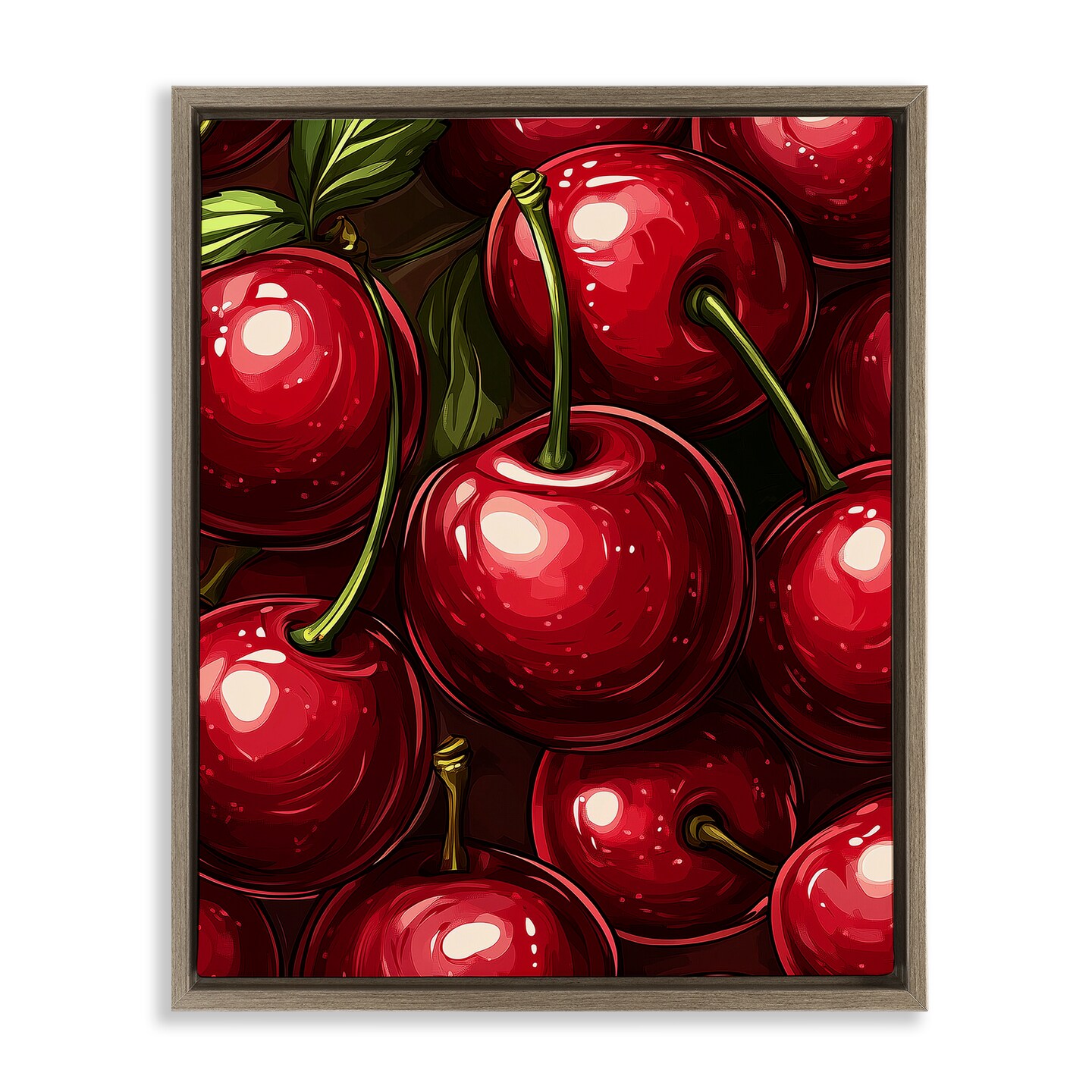 Stupell Industries Lush Juicy Cherries Harvest Floating Frame, design by Christine Simpson Art