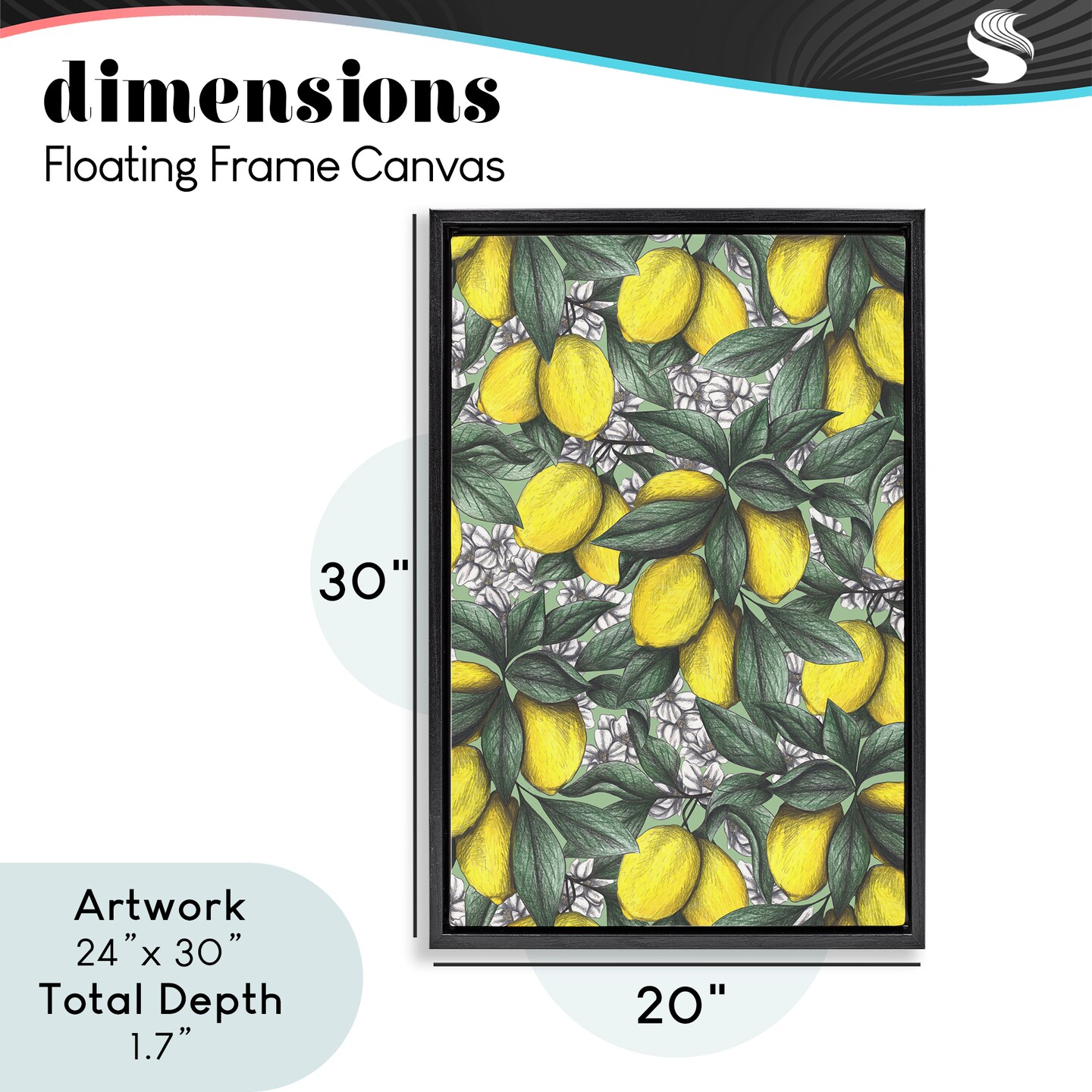 Stupell Industries Under The Lemon Tree Floating Frame, design by Cecilia Battaini