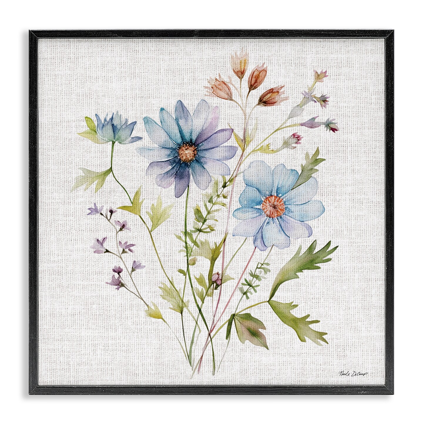 Stupell Industries Wild Floral Botanical Bundle Framed Giclee, design by Nicole DeCamp