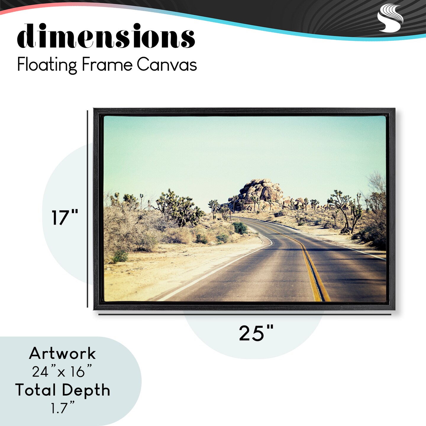 Stupell Industries Road Trip Joshua Tree Park Floating Frame, design by Joseph S Giacalone