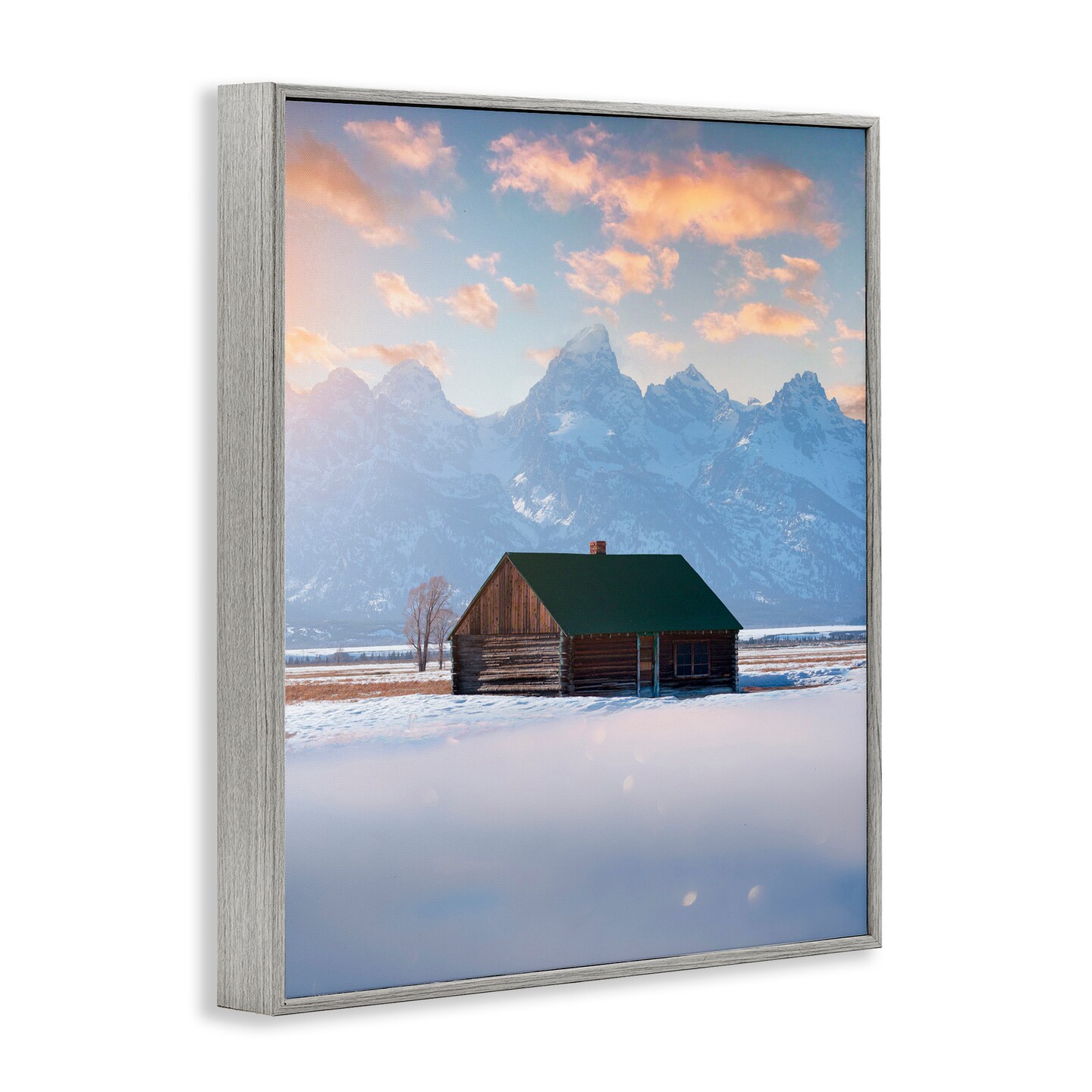 Stupell Industries Cabin In The Snowy Tetons Framed Giclee, design by Jared Kreiss