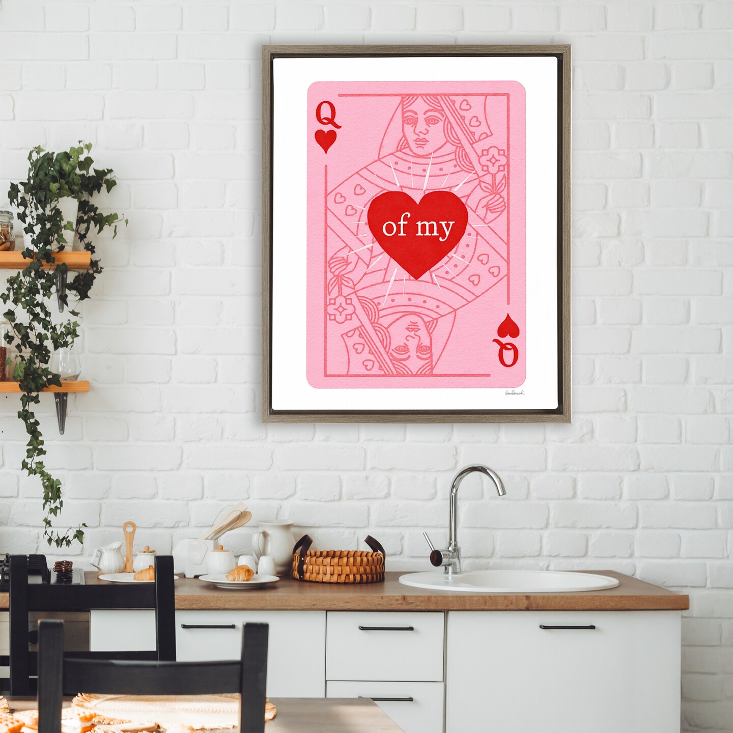 Stupell Industries Queen Of My Heart Floating Frame, design by Amanda Greenwood
