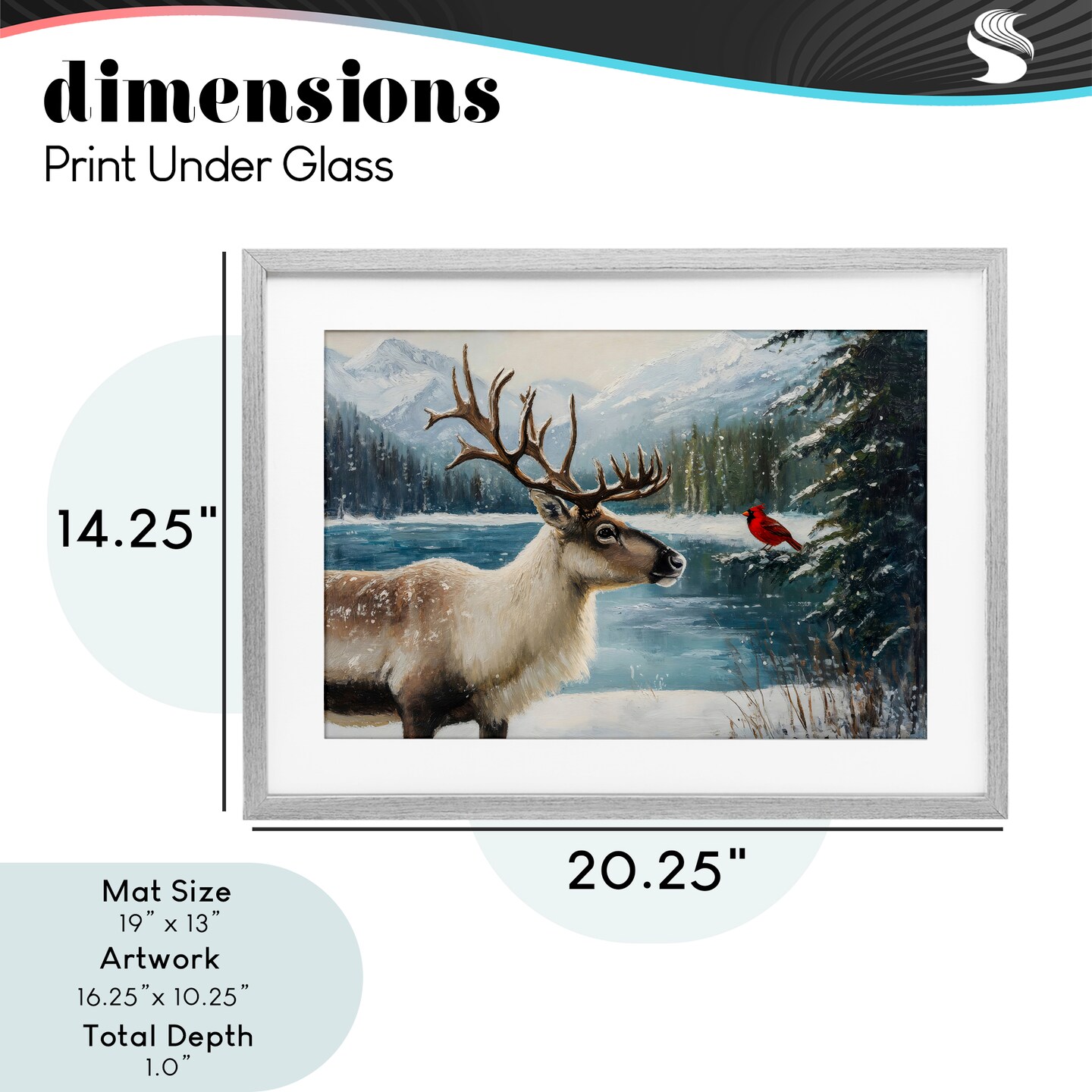 Stupell Industries Christmas Conversation In Wild Framed Print Under Glass, design by Petal Prints Design